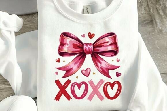 Evaluating the Cute Valentine Bow PNG with XOXO Hearts Pink for Creative Projects