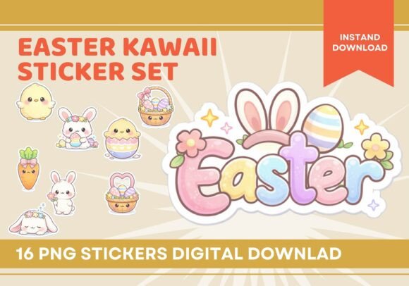 Evaluating the Easter Kawaii Sticker Set for Creative Projects