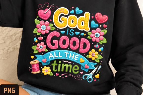 Faux Yarn God is Good Faith Shirt Design