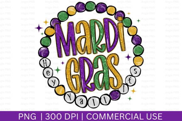Mardi Gras Beads PNG Sublimation Guide