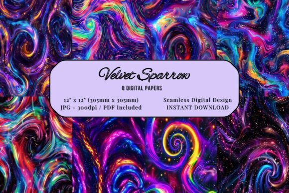 Neon Cosmic Swirl Papers: A Practical Resource for Digital and Physical Design
