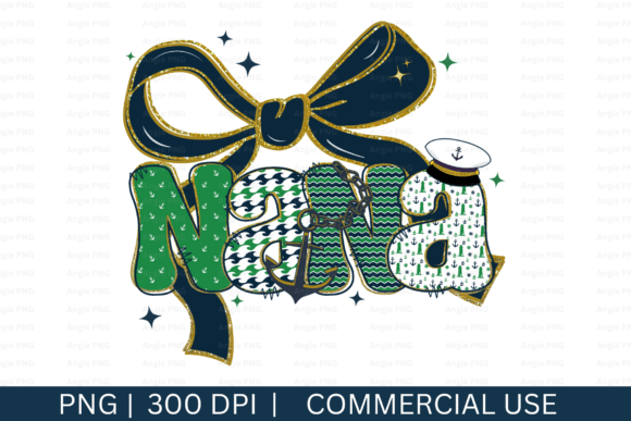 Preppy Nana Coquette Png: Nautical Style