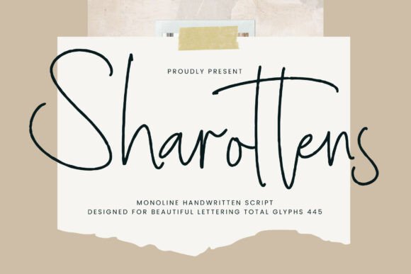 Sharottens: Elevate Design with Handwritten Script