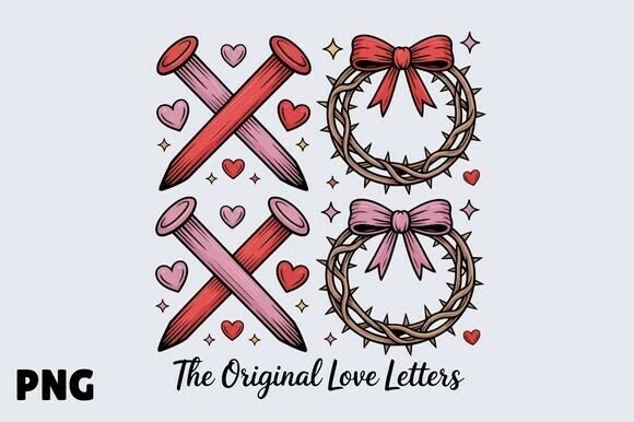 The Original Love Letters & XOXO PNG Design